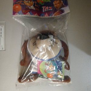 Vintage 1996 Looney Tunes Space Jam Taz McDonalds Plush Toy NWT